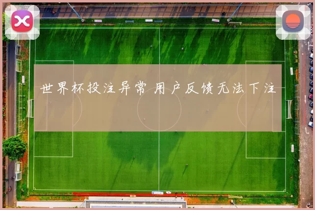 世界杯投注异常 用户反馈无法下注